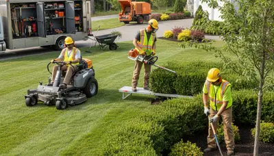 Baton Rouge tree service crew removing a tree for landscaping maintenance in Baton Rouge, LA