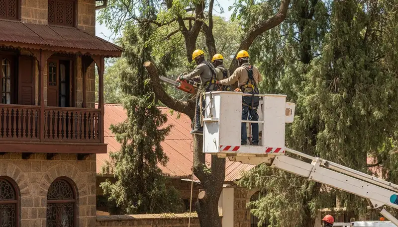 Tree service crew in Baton Rouge, LA providing professional tree removal and trimming services