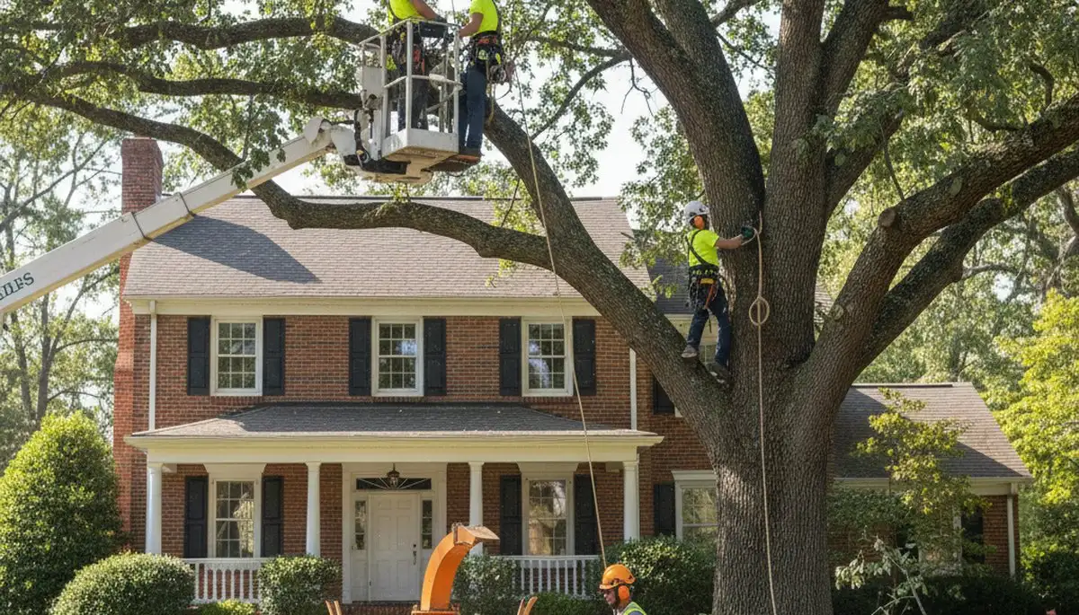 Tree service crew in Baton Rouge, LA providing professional tree removal and trimming services