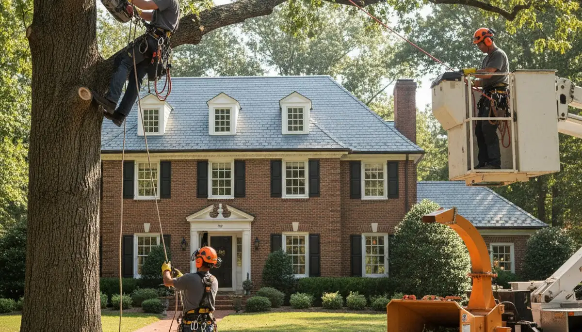 Tree service crew in Baton Rouge, LA providing professional tree removal and trimming services