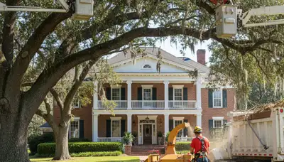 Professional tree service crew in Baton Rouge, LA providing tree removal and trimming services