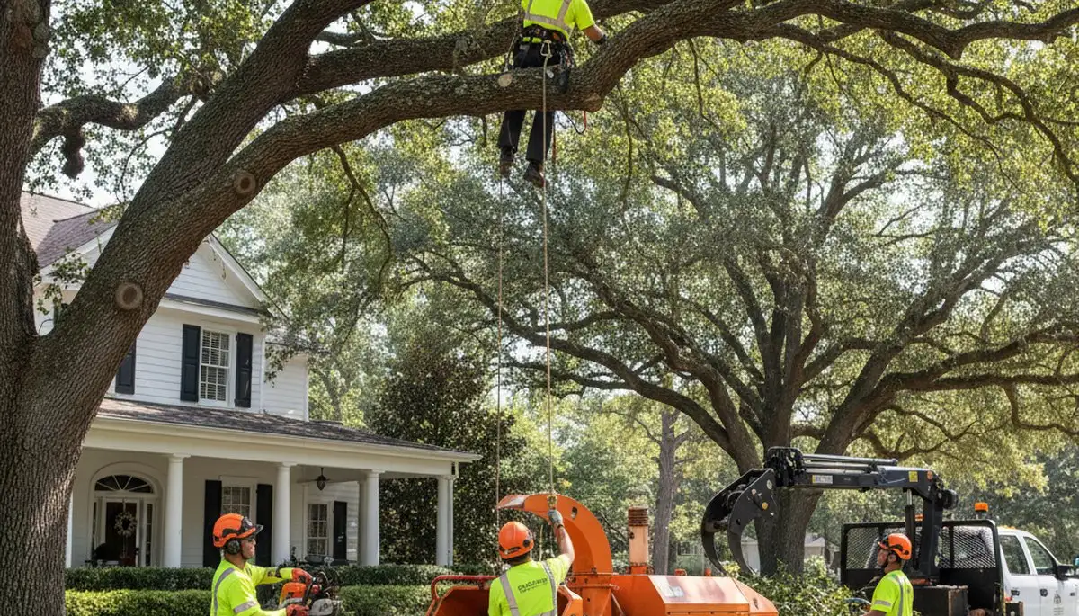 Tree service crew in Baton Rouge, LA providing professional tree removal and trimming services