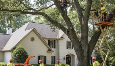 Tree service crew in Baton Rouge, LA providing professional tree removal and trimming services