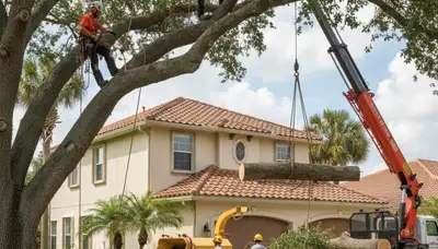 Tree service crew in Baton Rouge, LA providing professional tree removal and trimming services