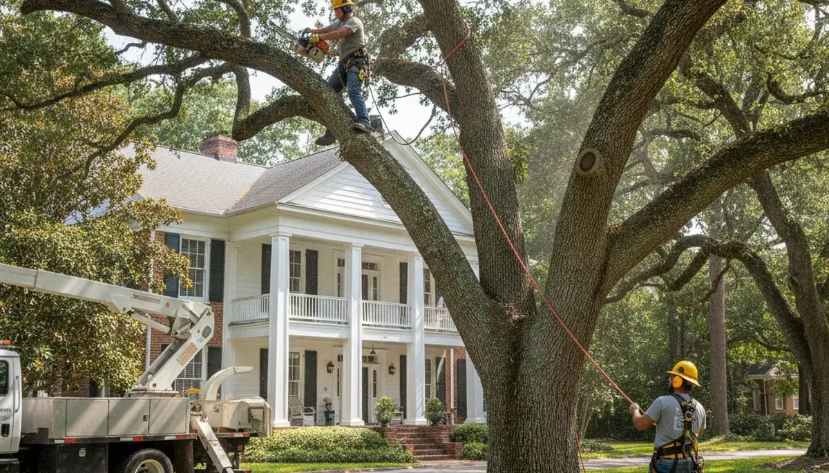Tree service crew in Baton Rouge, LA providing professional tree removal and trimming