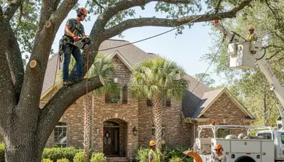Tree service crew in Baton Rouge, LA providing professional tree removal and trimming services