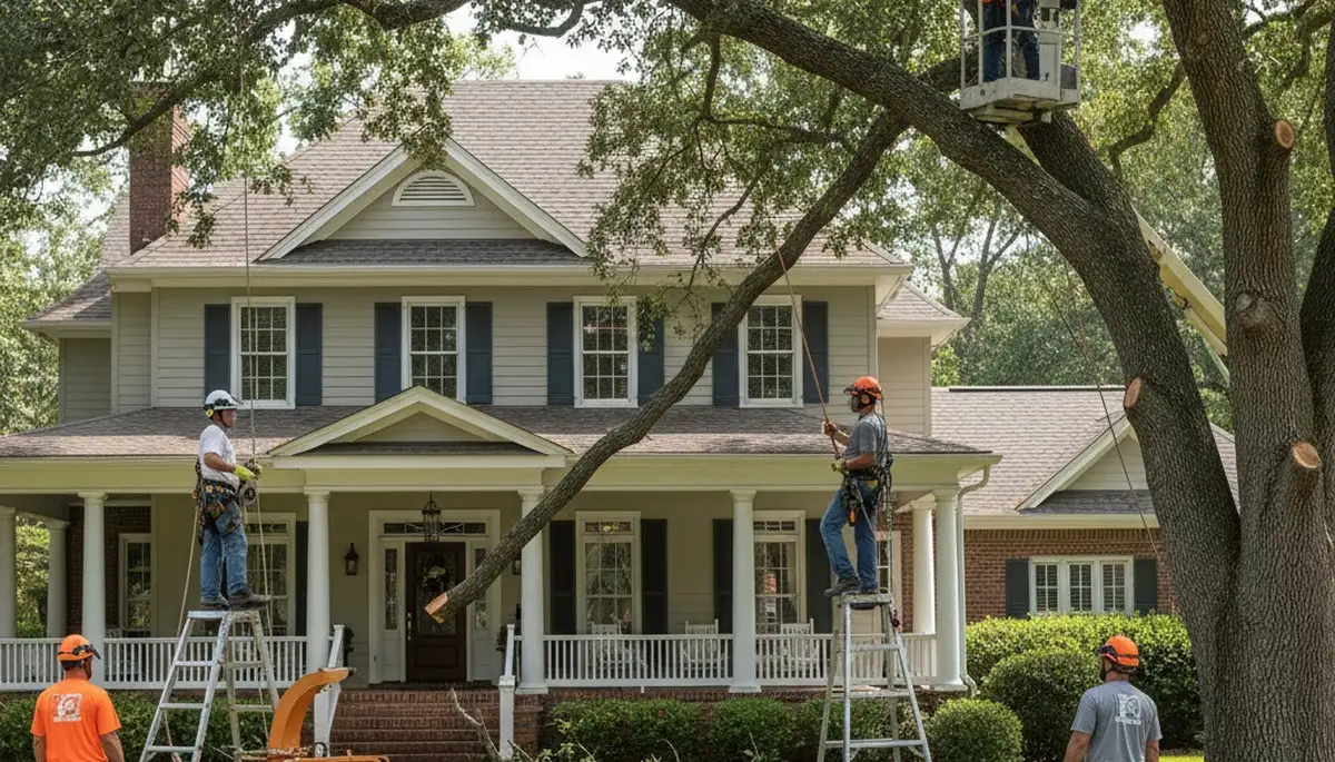 Tree service crew in Baton Rouge, LA providing professional tree removal and trimming services