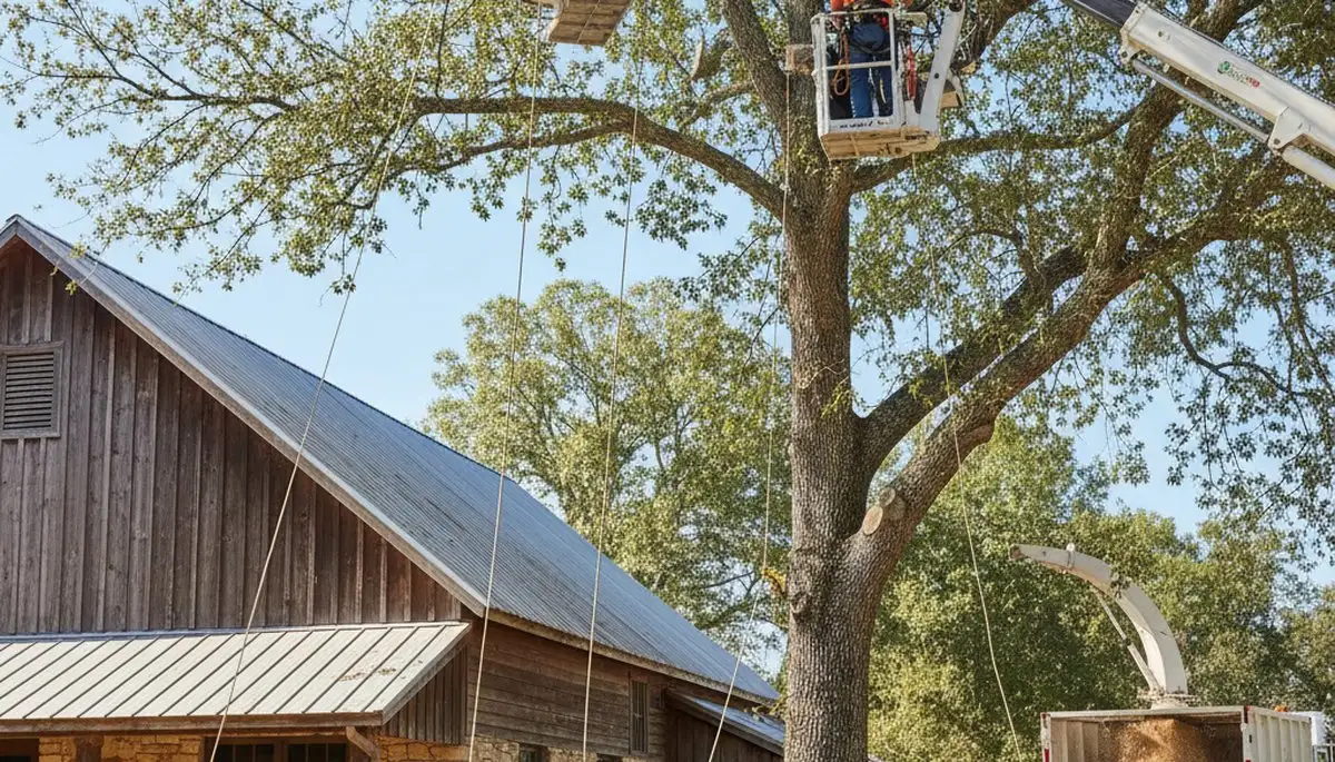 Tree service crew in Baton Rouge, LA providing safe tree removal and trimming