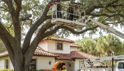 Tree service crew in Baton Rouge, LA providing safe tree removal and trimming