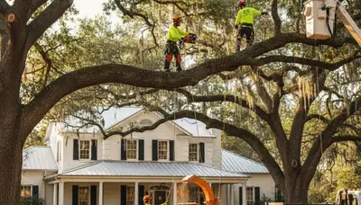 Tree service crew in Baton Rouge, LA providing professional tree removal and trimming services