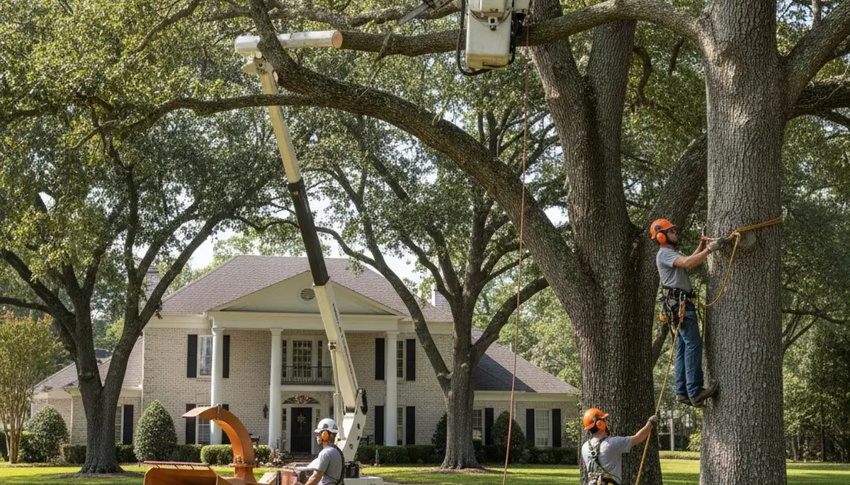 Tree service crew in Baton Rouge, LA providing professional tree removal and trimming